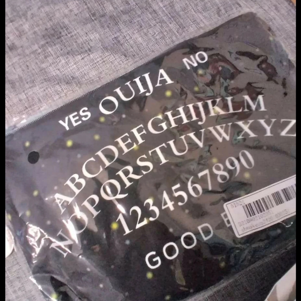 Ouija board makeup pouch